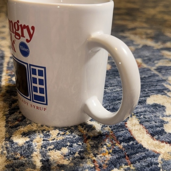 HUNGRY JACK Pillsbury MICROWAVE READY SYRUP Ceramic Red/Blue Coffee/Tea Mug Cup - Picture 5 of 15